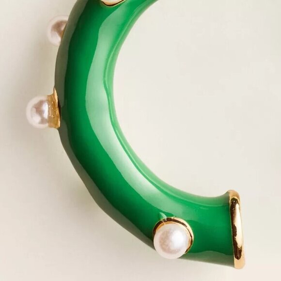 Green Pearl Polka Dot Hoop Earrings - kate spade new york x Target - Picture 3 of 3